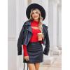 imageAvidlove Women Long Sleeve Thong Bodysuit Turtle Neck Shapewear Sexy Mesh Top Double Lined Cutout Shirt XS2XLRed
