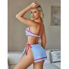imageAvidlove Women Nurse Lingerie Babydoll Dress with GString Sexy Role Play Costume Side Slit NightyLight Blue