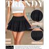 imageAvidlove Womens Mini Skirt Basic High Waisted Tiered Ruffles Short Lace Hem Cute Lingerie Skirts SXXLBlack
