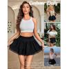 imageAvidlove Womens Mini Skirt Basic High Waisted Tiered Ruffles Short Lace Hem Cute Lingerie Skirts SXXLBlack