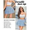 imageAvidlove Womens Mini Skirt Basic High Waisted Tiered Ruffles Short Lace Hem Cute Lingerie Skirts SXXLLight Blue