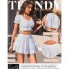imageAvidlove Womens Mini Skirt Basic High Waisted Tiered Ruffles Short Lace Hem Cute Lingerie Skirts SXXLWhite