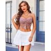 imageAvidlove Womens Mini Skirt Mesh Flowy Hem Y2K Skirts MultiLayer Ruffle Trim Lingerie SkirtWhite