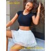 imageAvidlove Womens Pleated Mini Skirt Y2k Sexy Lace Ruffles Lingerie Short SkirtsWhite