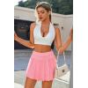 imageAvidlove Womens Pleated Skater Skirt Basic Casual High Waisted Lace Flared Mini Flowy SkirtsPink