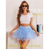 imageAvidlove Womens Sexy Mini Skirt Flowy Layered Lace Skirt Asymmetrical Short SkirtsLight Blue