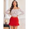 imageAvidlove Womens Sexy Skirt Ruched Bodycon Double Layer Casual Mini SkirtCarmine Red