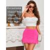 imageAvidlove Womens Sexy Skirt Ruched Bodycon Double Layer Casual Mini SkirtPink