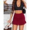 imageAvidlove Womens Sexy Skirt Ruched Bodycon Double Layer Casual Mini SkirtWine Red