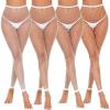 imageAvidlove Fishnet Stockings Footless High Waist Fishnets Tights Pantyhose for Women1white4 Pairs