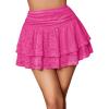 imageAvidlove Womens Pleated Mini Skirt Lace High Waisted Ruffles Lingerie Short SkirtsRose Red