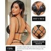 imageAvidlove Women Lingeries Deep V Teddy Lingerie Sexy Lace Bodysuit Cut Out One Piece Mini BabydollBlack
