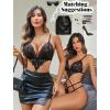 imageAvidlove Women Lingeries Deep V Teddy Lingerie Sexy Lace Bodysuit Cut Out One Piece Mini BabydollBlack