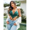 imageAvidlove Women Lingeries Deep V Teddy Lingerie Sexy Lace Bodysuit Cut Out One Piece Mini BabydollBlue Green