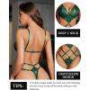 imageAvidlove Women Lingeries Deep V Teddy Lingerie Sexy Lace Bodysuit Cut Out One Piece Mini BabydollGreen