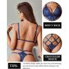 imageAvidlove Women Lingeries Deep V Teddy Lingerie Sexy Lace Bodysuit Cut Out One Piece Mini BabydollNavy Blue