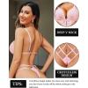 imageAvidlove Women Lingeries Deep V Teddy Lingerie Sexy Lace Bodysuit Cut Out One Piece Mini BabydollPink