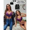 imageAvidlove Women Lingeries Deep V Teddy Lingerie Sexy Lace Bodysuit Cut Out One Piece Mini BabydollPurple