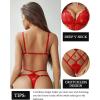 imageAvidlove Women Lingeries Deep V Teddy Lingerie Sexy Lace Bodysuit Cut Out One Piece Mini BabydollRed