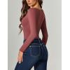 imageAvidlove Women Long Sleeve Bodysuit Scoop Neck Cutout Thong Body Suits Double Lined Slim Fitted Leotard Going Out TopsDark Purple Red