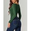 imageAvidlove Women Long Sleeve Bodysuit Scoop Neck Cutout Thong Body Suits Double Lined Slim Fitted Leotard Going Out TopsGreen