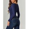 imageAvidlove Women Long Sleeve Bodysuit Scoop Neck Cutout Thong Body Suits Double Lined Slim Fitted Leotard Going Out TopsNavy Blue