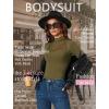 imageAvidlove Bodysuits for Women Mock Neck Shapewear Body Suit Long Sleeve Leotard Mesh Going Out Tops Concert OutfitsOlive Green