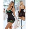 imageAvidlove Lingerie for Women Mesh Babydoll Lingeries Lace Chemise Floral Sleepwear Dress Sheer Exotic Boudoir Outfit SXXLGreen Floral