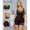 imageAvidlove Lingerie for Women Mesh Babydoll Lingeries Lace Chemise Floral Sleepwear Dress Sheer Exotic Boudoir Outfit SXXLGreen Floral