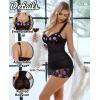 imageAvidlove Lingerie for Women Mesh Babydoll Lingeries Lace Chemise Floral Sleepwear Dress Sheer Exotic Boudoir Outfit SXXLPurple Floral