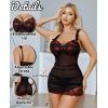 imageAvidlove Lingerie for Women Mesh Babydoll Lingeries Lace Chemise Floral Sleepwear Dress Sheer Exotic Boudoir Outfit SXXLRed Lip