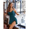 imageAvidlove Lingerie for Women Sexy Nightgown Modal Nightwear Side Slit Babydoll Chemise Spaghetti Strap nightiesBlue Green