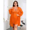 imageAvidlove Plus Size Lingerie Sexy Lingerie Set Womens Exotic Nightgowns Lace Chemise Lingerie Side Slit NightdressOrange