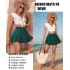 imageAvidlove Skirts for Women Pleated Skirts for Women Trendy High Waist Sexy Skater Mini SkirtBlueXXLGreen