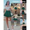 imageAvidlove Skirts for Women Pleated Skirts for Women Trendy High Waist Sexy Skater Mini SkirtBlueXXLGreen