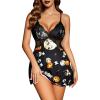 imageAvidlove Lingerie for Women Nightgown Chemise Lace Babydoll VNeck Full Slip Modal Halloween Lingerie Emoon Pumpkin
