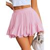 imageAvidlove Mini Skirt for Women Ruffled Shirred High Waist Skater Pink Skirts
