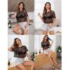 imageAvidlove Womens Sheer Fishnet Top Sexy Short Sleeves Net T Shirts Crop TopBlack