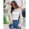 imageAvidlove Lace Long Sleeve Bodysuit for Women Crew Neck Body Suits Slimming Going Out Concert Tops Fall OutfitsWhite