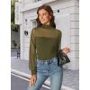 imageAvidlove Long Sleeve Body Suits Womens Mesh Turtleneck Bodysuit Thong Dressy Going Out Bodysuits Top Fall OutfitsArmy Green
