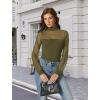 imageAvidlove Long Sleeve Body Suits Womens Mesh Turtleneck Bodysuit Thong Dressy Going Out Bodysuits Top Fall OutfitsArmy Green