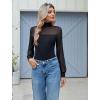 imageAvidlove Long Sleeve Body Suits Womens Mesh Turtleneck Bodysuit Thong Dressy Going Out Bodysuits Top Fall OutfitsBlack