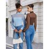 imageAvidlove Long Sleeve Body Suits Womens Mesh Turtleneck Bodysuit Thong Dressy Going Out Bodysuits Top Fall OutfitsBrown