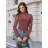 imageAvidlove Long Sleeve Body Suits Womens Mesh Turtleneck Bodysuit Thong Dressy Going Out Bodysuits Top Fall OutfitsPurple Red
