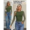 imageAvidlove Women Long Sleeve Body Suits Mesh Boat Neck Shapewear Bodysuit Crew Neck Leotards Going Out Tops Fall OutfitsArmy Green