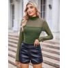 imageAvidlove Women Long Sleeve Bodysuit Turtle Neck Shapewear Body Suits Mesh One Piece Leotard Shirt Going Out Tops Fall OutfitsOlive Green