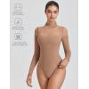 imageAvidlove Womens Long Sleeve Bodysuits Thong Turtle Neck Body Suit Mesh Going Out Leotard Tops One PieceNude
