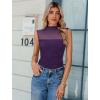 imageAvidlove Womens Mock Neck Mesh Bodysuit Ruched Tank Body Suits Top Sheer One Piece Going Out Tops Classy OutfitsDark Purple