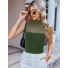 imageAvidlove Womens Mock Neck Mesh Bodysuit Ruched Tank Body Suits Top Sheer One Piece Going Out Tops Classy OutfitsOlive Green