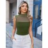 imageAvidlove Womens Mock Neck Mesh Bodysuit Ruched Tank Body Suits Top Sheer One Piece Going Out Tops Classy OutfitsOlive Green